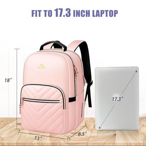 Image of MATEIN College Backpack with Laptop Compartment, Girls School Backpack