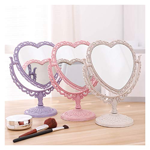 Espejo de maquillaje compacto en forma de corazón miniatura 3