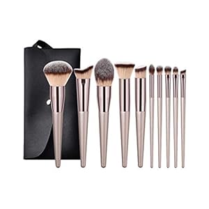 GMOIUJ 10/14 Champagne Color New Makeup Brush Set Brushes Makeup Tools Foundation Brush Set Full Set of Beauty Tools Convenient (Color : 02)
