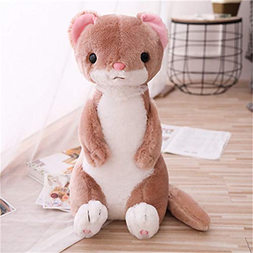 Amazon かわいい座っているイタチぬいぐるみぬいぐるみかわいいフェレット人形かわいい子供慰め人形柔らかい赤ちゃん部屋のおもちゃの家の装飾 褐色 抱き枕 オンライン通販