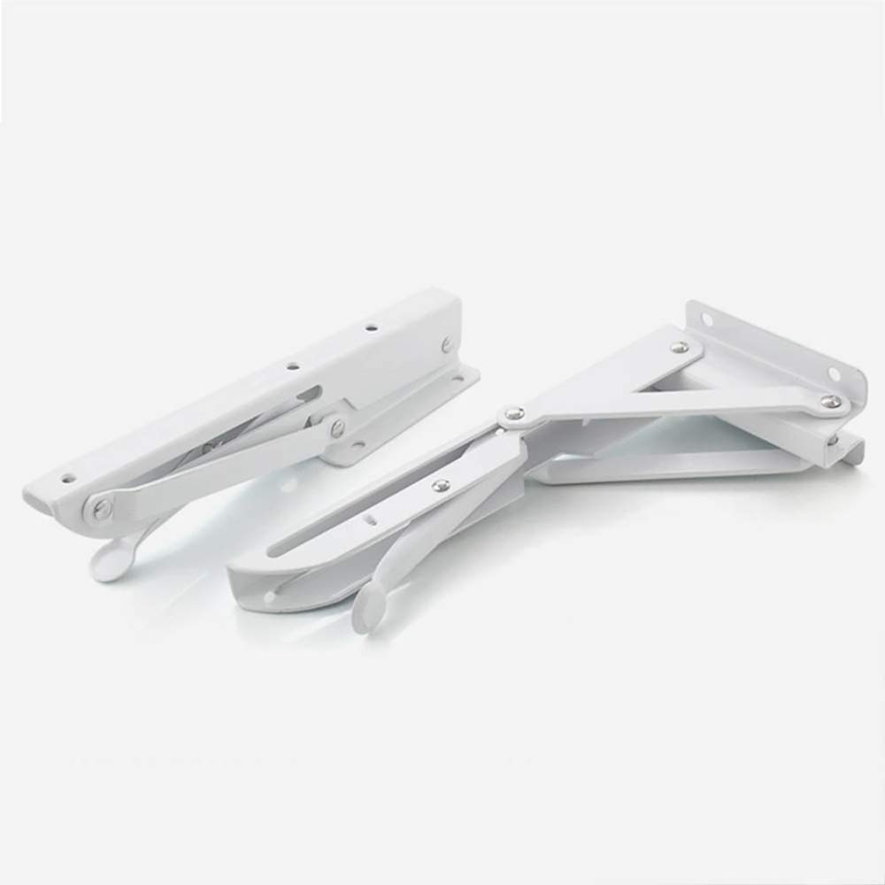 EMZJ Shelf Brackets,2 Staffe per Mensole Triangolari da Parete Pieghevoli, Mensole Decorative Galleggianti/bianca / 350x150mm