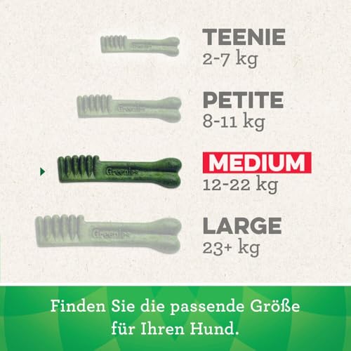 GREENIES Dental Treats Medium für Hunde von 12-22kg, 6 x 170g
