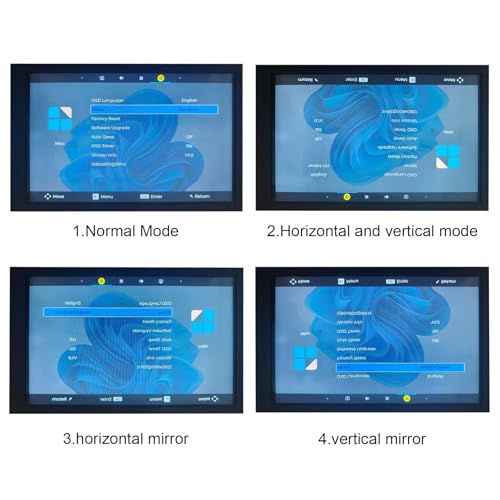 Image of VSDISPLAY 8'' Portable LCD Monitor 1280x800 Resolution with Mini H /D Input | Supports Image 180 Rotate Mirror Display,Tempered Glass Protection, Lightweight with Bracket
