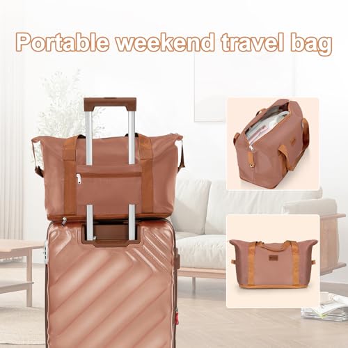 Image of 6 piece Luggage Set Expandable Suitcase 22x14x9 Airline Approved Carry on, ABS Hard Case Suitcases with Spinner Wheels, TSA Lock, (Pink)