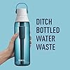 Brita-Plastic-Water-Filter-Bottle-26-Ounce-1-Sea-Glass Brita Insulated Filtered Water Bottle with Straw, Reusable, Christmas Gift and Stocking Stuffer For Men and Women, BPA Free Plastic, Sea Glass, 26 Ounce