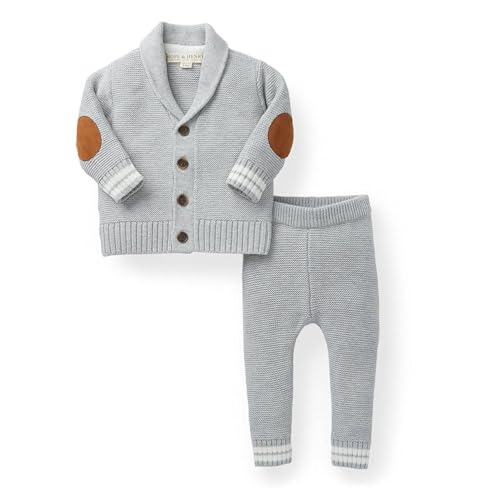 Image of Hope & Henry Layette Long Sleeve Cardigan Sweater and Legging 2-Piece Set