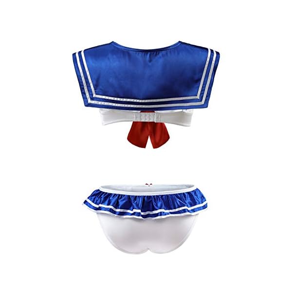 Littleforbig-Frauen-Nachtwaesche-Sexy-Matrosenkragen-Aermellos-Rueckenfrei-Bikini-Slip-Magische-Maedchen-Dessous-Set Littleforbig Frauen Nachtwäsche Sexy Matrosenkragen Ärmellos Rückenfrei Bikini Slip Magische Mädchen Dessous Set