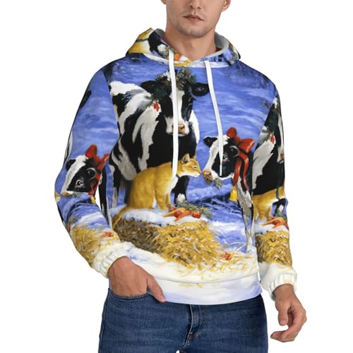 Sweat à capuche de Noël pour homme avec poche kangourou