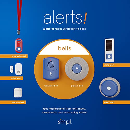 Smpl Wireless Diy Pager Smart Call System Kit, Sos Call Buttons/Transmitters Calling Alert Help System, Perfect For The Diyer, Attention Pager 250+Feet Plugin Receiver (5Pc Help Alert Kit) #TOP2