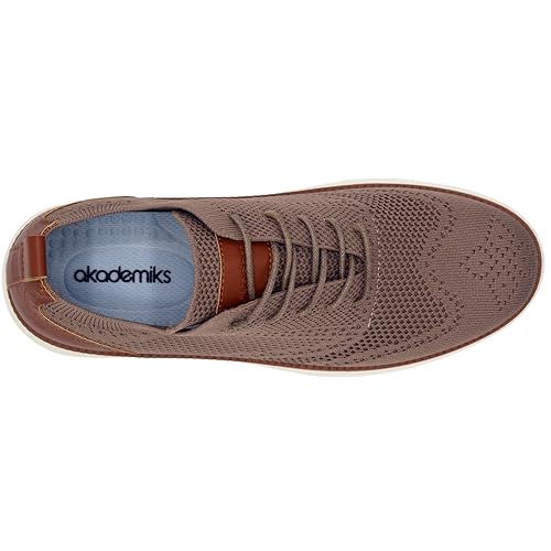 Image of AKADEMIKS Mens Olney Wingtip Knit Oxford, Sleek Breathable Dress Shoes