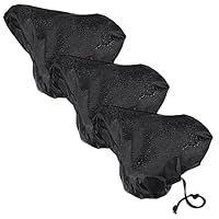 Oruola 3 Stück Fahrradsattel Überzug, Bike Seat Cover, Schwarz Sattelschutz, Fahrradsattel Schutz aus Oxford Stoff, Sattelschutz Fahrrad für Alle Arten von Fahrrädern (37 * 26cm)