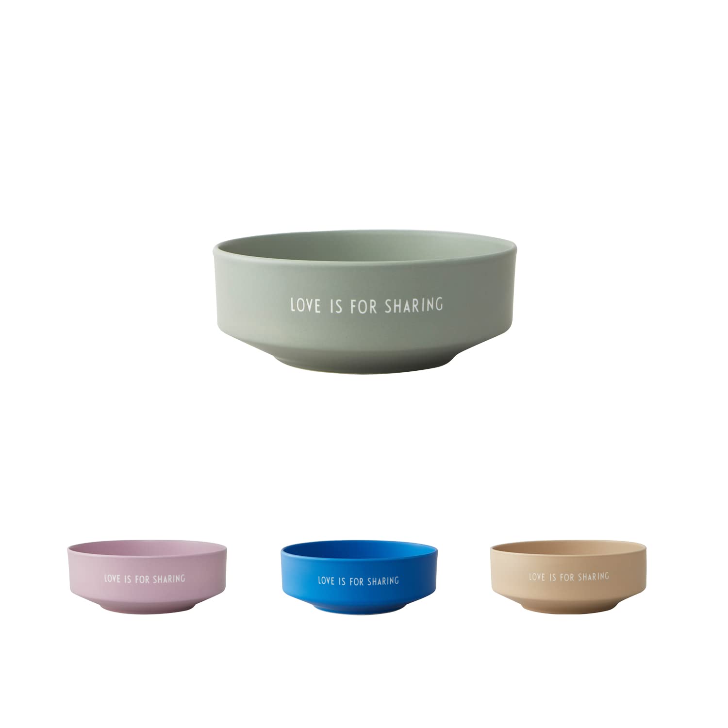 Design Letters Green Favorite Bowl Medium | Ceramic Porcelain Bowl For Snacks | Decorative Fruit, Salad Bowl | Use As Pasta, Serving Bowl | Dishwasher & Microwave Safe
