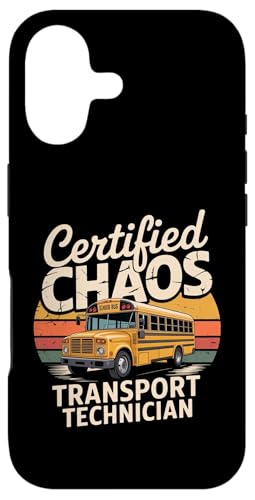 Certified Chaos Transport Technician School Bus Driver X}zP[X iPhone 17 p