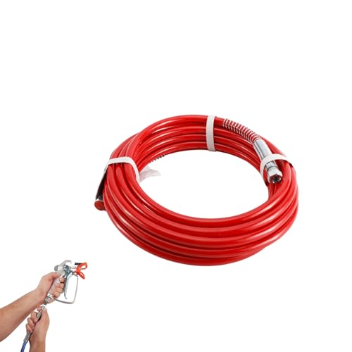 ieron Tuyau de pulvérisation de peinture sans air de 8 m - Tuyau flexible universel haute pression pour pistolet pulvérisateur d'eau, fil de laiton renforcé...