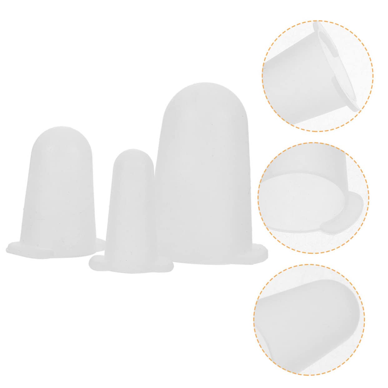 Fundas de Silicona 6 Piezas para Boquillas de Repostería en Color Claro | Protegen la Crema del Secado, Evitan Rayones y Deformaciones, Resistentes al Desgaste, para Manga Pastelera