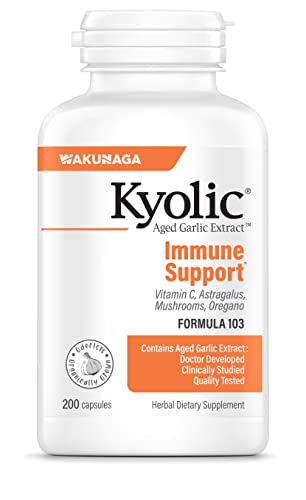 Kyolic Aged Garlic Extract Formula 103 Immune Support, 200 Capsules (Packaging May Vary) #1