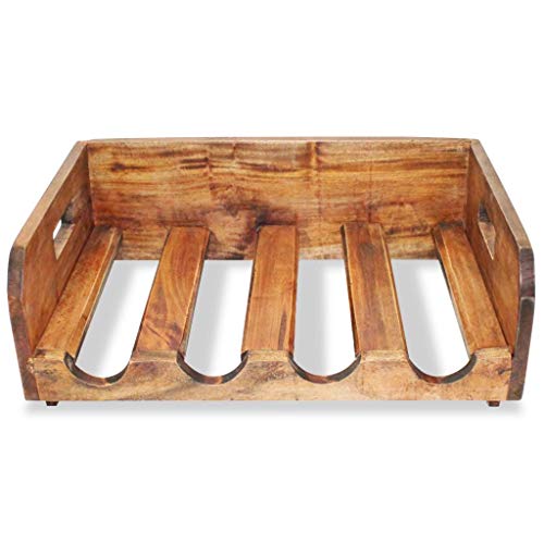 Soporte para vino de madera de caoba 16 botellas miniatura 6