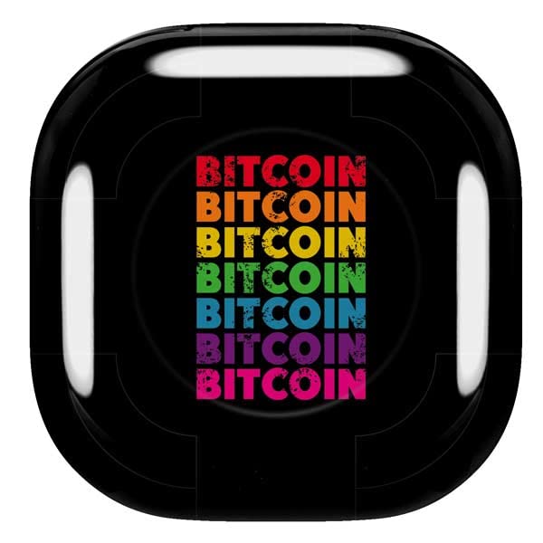 Skinit Decal Audio Skin Compatible with Samsung Galaxy Buds Pro Originally Designed Rainbow Bitcoin Design