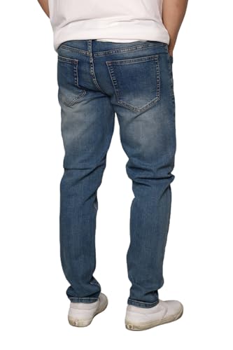 URBANJ Men's Stretch Loose Fit Denim Jeans2
