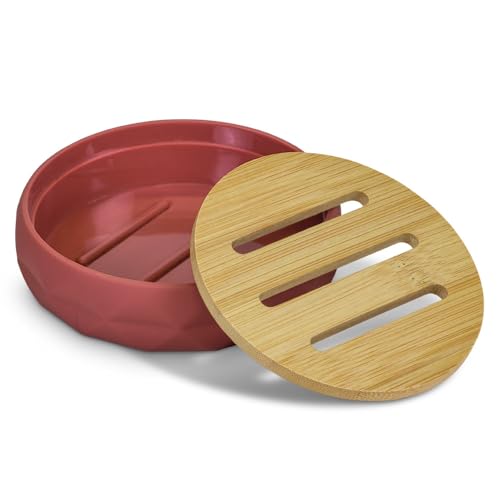 Image of Freelance Portofino ABS Soap Dish Holder for Bathroom, New Red - Wash Basin Soap Box Sabun Dani /Sabundani - Soap Bar Holder Box - Soap Tray /Stand /Case /Cases for Kitchen Sink, Bath Room, Washroom
