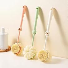 Premium Soft Silicone Back Scrubber Shower Bath Body Brush with Long Handle Dirt_Removal Back Scrubber | BPA-Free | for Men and Women (Teddy Brush)