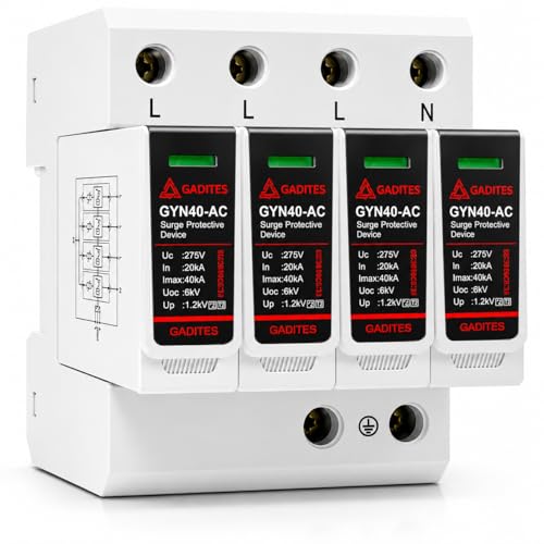 Image of Surge Protector 2 Pole T2+T3, Fine-Level Type 3 Surge Protection, Safeguards Sensitive Electronics, Residual Lightning & Power Surge Safety Device (AC /T1+T2 4POLE with Mount)