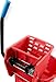 Carlisle FoodService Products 26-Quart Commercial Mop Bucket with Side-Press Wringer, Precision-Molded Polypropylene, Durable Wringer, Bucket with Non-Marking Casters, 18.5 x 16.5 x 23 Inches, Red