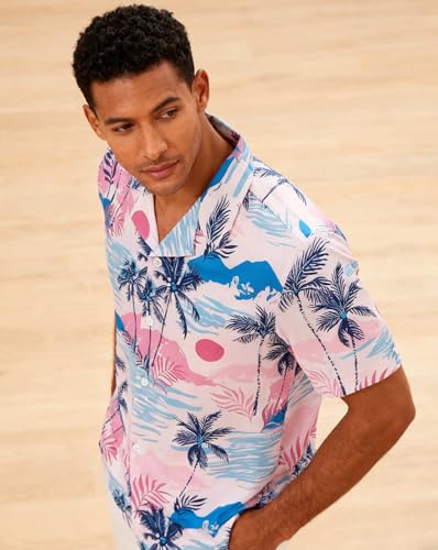 Image of Cromoncent Matching Hawaiian Outfits for Family, Dad and Son Matching Luau Beach Tropical Shirts Mommy Daughter Tropical Sets