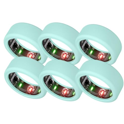 [EVREFIN] �����O�ی�J�o�[ �_��V���R�������^ ���Ռ��h�~ Oura Ring Gen3�EGalaxy Ring �ɓK�� �����^�����푽�V�[���Ή������J���[ (�O���[��*6,�T�C�YS (5-10))