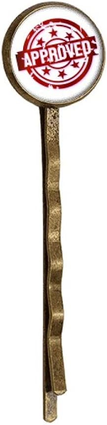 Seal Approval Mark Art Deco Fashion Retro Metal Hair Bobby Pin Headwear