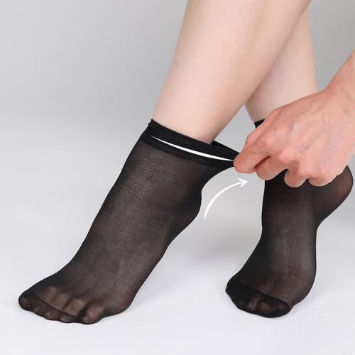 10 Pairs Nude Ankle Socks Sheer Socks Women Ankle Summer Breathable Nylon Socks Thin Ankle Stockings for Women2