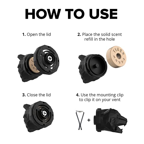 Tiger Dassler Premium 3D Tiger Design Car Air Freshener I Woody Fragrance I Car Air Fresheners I Car Freshener I Luxurious Car Air Freshner I Car Fresheners I 0.37Oz I Air Freshener Car I Matte Orange #TOP5