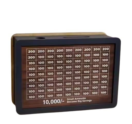 Image of Wooden Money Bank, Piggy Bank for Kids, Wood Material, Coin Saving Box (10,000 Money Bank 02)