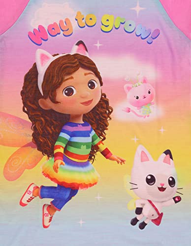 Gabby's Dollhouse, Toddler Girls Pajama Nightshirt with Raglan Short Sleeves, Pink, Toddler Size 32