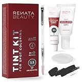 RB RENATA BEAUTY Tint Kit – Cream Hair Dye Kit with Developer and Application Brush for Spot Coloring - Covers Gray Hairs, Smudge-Proof, Long-Lasting Up to 4 Weeks, 20 Applications [Graphite]