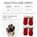 Hundeschuhe Pfotenschutz, Verstellbare rutschfeste Hundeschuhe, Pfotenschutz wasserdichte Schneeschuhe, Hunde Schuhe Outdoor, Pfotenschützer Hundeschuhe für Kleine Mittlere Hunde Herbst Winter (Rot)