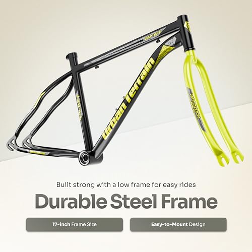 Image of Urban Terrain GALAXY27.5TGREEN Cycle /Bicycle MTB 27.5T Single Speed Bike with Rigid Fork & Caliper Brake Cycle for Men /Boys Mountain Bike, Green