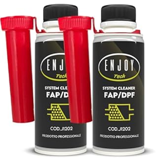 ENJOY TECH Additivo Diesel System Cleaner FAP/Dpf - Additivo per la Pulizia e Rigenerazione del Filtro Antiparticolato Diesel - 2x250ML