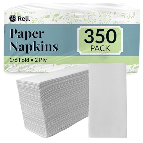 Reli. Dinner Napkins Disposable (350 Pack) 2-Ply | Paper Napkins Dinner Size 12