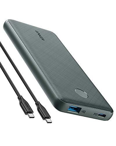 Anker PowerCore Slim 10000 PD Green, 10000mAh Portable Charger USB-C Power Delivery (18W) Power Bank Fast Charge for iPhone 11/11 Pro / 11 Pro Max, S10, Pixel 3, iPad Pro 2018, and More