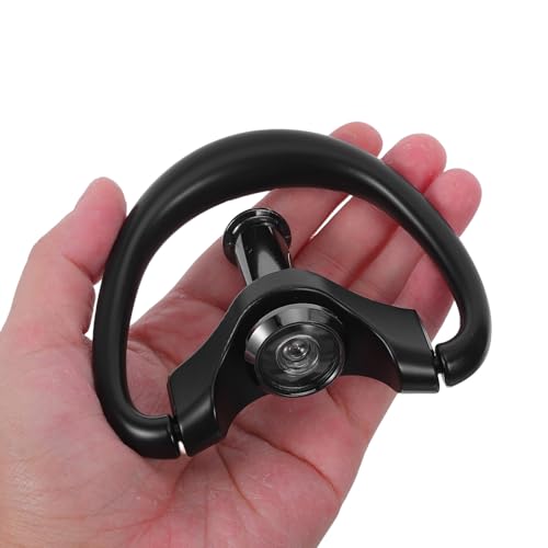 Aldaba para puerta con ojo de gato de metal negro mate resistente 5