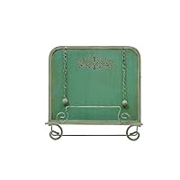 Algopix Similar Product 20 - Benzara Aqua Green Metal Cook Book