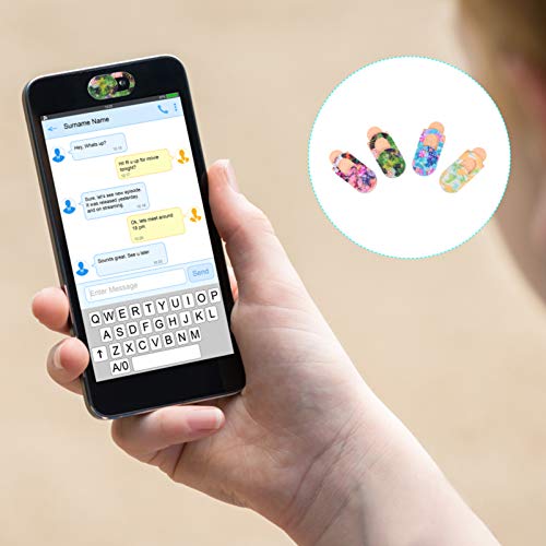 FRCOLOR 4Pcs Laptop Tampa Da Câmera Slide Bloqueador de Teste Padrão de Flor Capa Ultra Fina Slide C