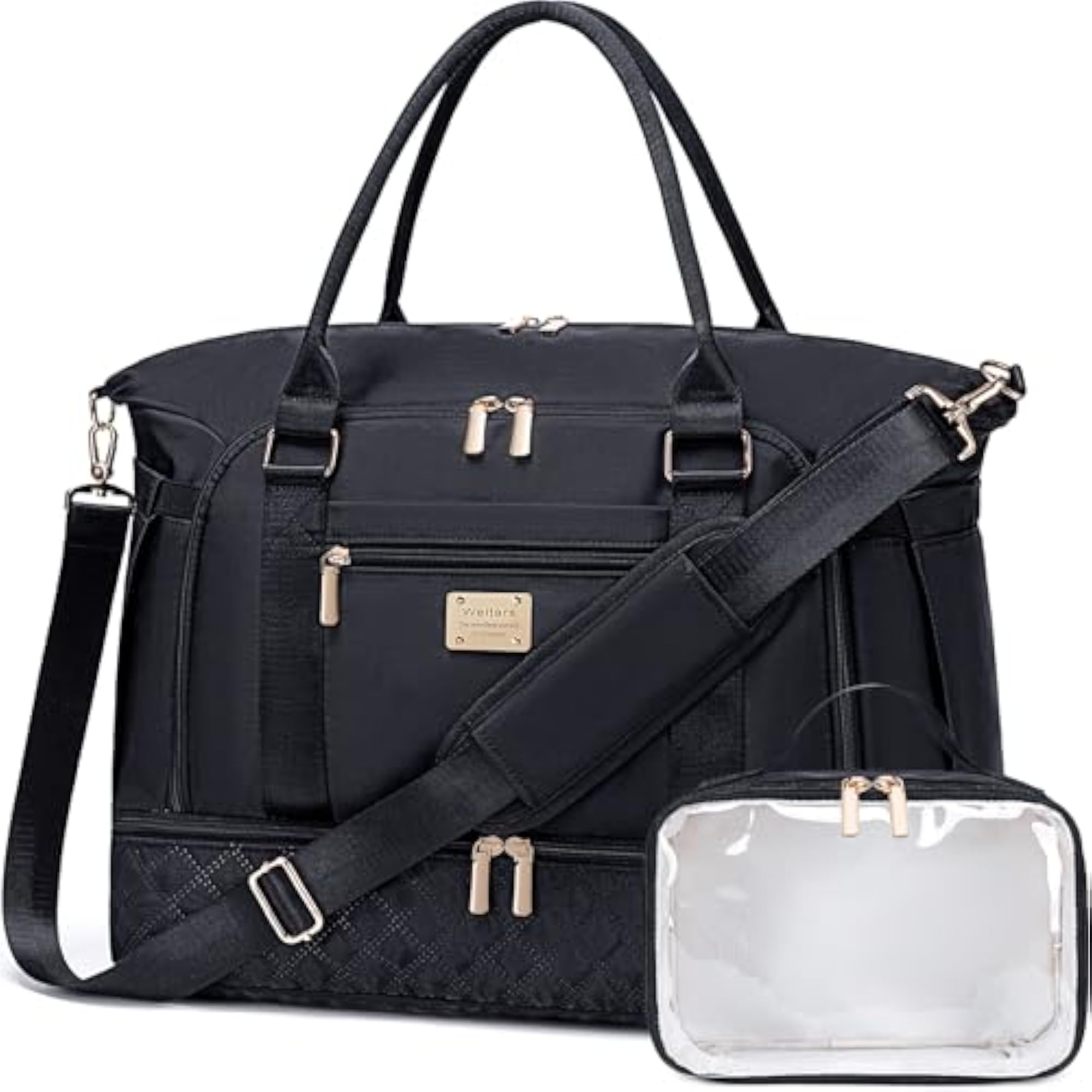 Women's Large Travel Duffel Bag with Shoe Compartment