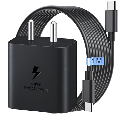 Image of 45W USB-C Charger with 3.3ft C to C Cable for Samsung Galaxy S24 Ultra /S24 /S23 Ultra /S23 /S23 FE /S22 /S21 FE 5G /A55 /Z Fold /Flip 6 /5 /4 /3 /Tab A9 /S9 /S8, Super Fast Charging Adapter for Galaxy Tab, Black