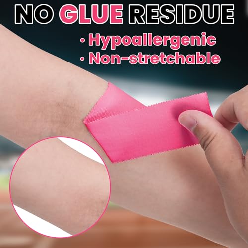 Image of NUITPY 6 Pack Athletic Tape, Pink Sports Tape, Easy Tear Wrist Tape, Strong Adhesion Tapes for Boxing, Gymnastics, Hockey, Soccer, Lacrosse and First Aid