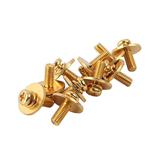 Abaodam 20pcs Gold Snare Drum Hoops Mounting Screws Drum Mounting Screws Washers Essential Accessories miniatura 7