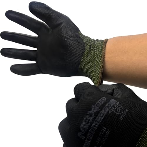 Luva De Segurança Multitato Tátil Banhada Pu Black Epi Aa C.A (mecânico, Pedreiro, Eletricista, Logi