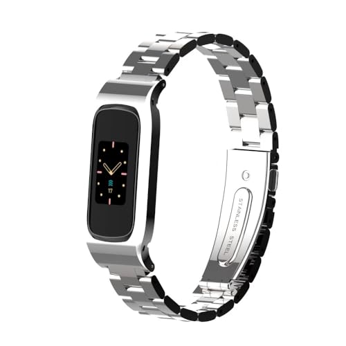 Image of Compatible with Fitbit Luxe Bands,Stainless Steel Metal Replacement Strap Wrist Band Compatible for Luxe Fitness Tracker