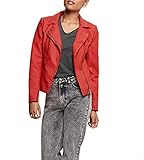 Lederjacke ONLY Damen ONLMELANIE FAUX LEATHER BIKER CC OTW Kunstlederjacke, Bittersweet, 38